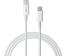 Ezra TypeC To TypeC 1.8meter 60w White Data Cable - Od 3.8 Diameter 1 Year Limited Warranty
