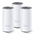 The TP-Link Deco E4 (2-pack) AC1200 Whole Home Mesh Wi-Fi System ensures seamless coverage up to 2800 sq. ft. eliminating weak signal areas with advanced mesh technology and a unified network name. It delivers stable dual-band speeds of up to 1167 Mbps su