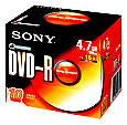 Sony DVD-R 16X 4.7GB 10PK JEWEL CASE