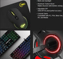 KWG Draco E1A 4 in 1 RGB Multi Colour Backlit Gaming Combo Set – Includes KWG Draco Multi Colour Backlit Wired Mechanical Gaming Keyboard KWG Orion E2 Multi Colour Optical Sensor 6 Keys 3200 DPI Wired Gaming Mouse KWG Taurus E2 Stereo 3.5mm Gaming Headset