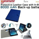 Promate Dash-Air Protective Leather Case with In-Built 8000 mAh Back-up battery-DarkBlue 1 Year Warranty