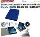 Promate Dash-Air Protective Leather Case with In-Built 8000 mAh Back-up battery-DarkBlue 1 Year Warranty