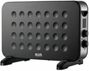 Alva Electric Convection Heater- Compact 2000w Electric Convection Heater 2 Heat Settings Thermostat Knob Low Noise Operation Sturdy Feet Design Heating Area: 22-26 m²Colour Black 1 Year Warranty