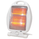 Alva Electric Quartz Heater- Floor Standing Unit 800w Power 2 x Temperature Settings 2 x Bar Quartz Tubes Tilt / Auto Off Switch Heating Area Up To 8-10 m² Colour White 1 Year Warranty