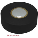 Ellies PVC 10 Metre Electrical Insulation Tape Pack Of 10 Black- Moisture And UV Resistant Flame Retardant Each roll is 20mm x 10metres Long Premium Grade Plasticised PVC Film Excellent Protection Against Abrasion Suitable For Indoor And Outdoor Use Colou