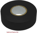 Ellies PVC 10 Metre Electrical Insulation Tape Pack Of 10 Black- Moisture And UV Resistant Flame Retardant Each roll is 20mm x 10metres Long Premium Grade Plasticised PVC Film Excellent Protection Against Abrasion Suitable For Indoor And Outdoor Use Colou