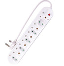 The UniQue Electrosense 10-way Surge Protection Multiplug (ES10WAYMPS) - a 10-outlet extension board featuring 5x 16A 4x 5A and 1x SCHUKO socket for versatile device connectivity. Designed with surge protection and overload safeguards it converts a single