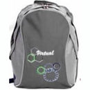 Macaroni Ateneo Student Backpack - Lightweight Padded shoulder straps and Back Dual Main zippered compartmentsTop Grip Handle Waterproof Material–Two Ton Black and Grey 1 year Limited Warranty