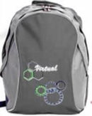 Macaroni Ateneo Student Backpack - Lightweight Padded shoulder straps and Back Dual Main zippered compartmentsTop Grip Handle Waterproof Material–Two Ton Black and Grey 1 year Limited Warranty