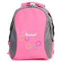 Macaroni Ateneo Student Backpack - Lightweight Padded shoulder straps and Back Dual Main zippered compartments Top Grip Handle Waterproof Material–Two Ton Pink and Grey 1 year Limited Warranty