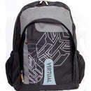 Macaroni Scolaro Student Backpack - Lightweight Padded Back and shoulder straps Triple Main Plus One Side zippered compartments Top Grip Handle Waterproof Material-Two Tone Black and Grey 1 year Limited Warranty