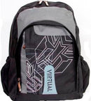 Macaroni Scolaro Student Backpack - Lightweight Padded Back and shoulder straps Triple Main Plus One Side zippered compartments Top Grip Handle Waterproof Material-Two Tone Black and Grey 1 year Limited Warranty