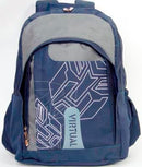 Macaroni Scolaro Universal Student Backpack-Lightweight Padded Back and shoulder straps Triple Main Plus One Side zippered compartments Top Grip HandleWaterproof Material-Two ToneBlue and Grey 1 year Limited Warranty