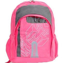 Macaroni Scolaro Student Backpack - Lightweight Padded Back and shoulder straps Triple Main Plus One Side zippered compartments Top Grip HandleWaterproof Material-Two Tone Pink and Grey 1 year Limited Warranty