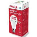 Ellies 9W Emergency LED Bulb B22 - Ideal for to use during load shedding. Bulb backup battery charges when used as a regular light bulb and utility power is available. Automatically switches to internal backup battery power during load shedding. Provides
