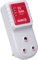 Ellies Tv Safe Over Voltage Protection Adapter - Automated Voltage Protection Protects Against Spikes In Mains Power Suitable For All Tv Audio Equipment Up To 600W Voltage: 230V Frequency 50Hz Over Voltage Trip Point: 265Vac Oem Box
