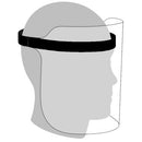 Casey Faceshield With Adjustable Elastic Band-Black Splash-Proof To Protect Against Saliva Droplets And Chemical Splashes Extensive Side Shield Coverage Clear Polycarbonate Mono Lens Ergonomic Lightweight Design May Be Worn With Prescription Glasses Eyes