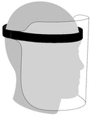 Casey Faceshield With Adjustable Elastic Band-Black Splash-Proof To Protect Against Saliva Droplets And Chemical Splashes Extensive Side Shield Coverage Clear Polycarbonate Mono Lens Ergonomic Lightweight Design May Be Worn With Prescription Glasses Eyes