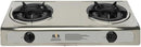 Alva Stainless Steel Two Plate Gas Stove- Large Construction Double Burner Stainless Steel Stove Piezo Ignition Angled Flame Allows For Wide Heat Spread Low Gas Consumption Stainless Steel Surface Vitreous Enamel Pot Holders Hose And Regulator Not Include