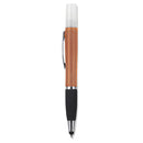 Geeko 3 in 1 Sanitizer Spray Stylus and Blue ink Pen- 3 Functions - Refillable Sanitizer Container with Spray Nozzle Stylus for use with all Touch Screens Smart Phones and Tablets PC’s Medium Ball Point Retractable Blue Ink Pen - Orange 1 year warranty