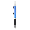 Geeko 3 in 1 Sanitizer Spray Stylus and Blue ink Pen- 3 Functions - Refillable Sanitizer Container with Spray Nozzle Stylus for use with all Touch Screens Smart Phones and Tablets PC’s Medium Ball Point Retractable Blue Ink Pen - Blue 1 year warranty