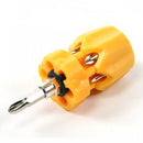 Goldtool 7 In 1 Stubby Phillips Driver Set- The drive set includes 7 Phillips Screwdriver heads in sizes 4 3 2 1 0 00 000 Perfect for use on electronics toys set screws Yellow Handle doubles as drive storage 3 Months Warranty