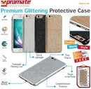 Promate Glare-i6 Premium Glittering Protective Case Colour: Black 1 Year Warranty