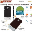 Promate Gritty.S4-Anti-slip sandy textured protective case-Black 1 Year Warranty