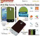 Promate Gritty.S4-Anti-slip sandy textured protective case-Green 1 Year Warranty