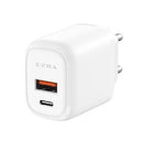 Ezra UsbA And TypeC Dual Output Port 20w Fast Charger - PD20w TypeC Output Quick Charge UsbA Output Fast Charging Smart Chip 5V-3A With Overcharge Protection 1 Year Limited Warranty