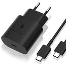 Ezra 25w TypeC Black Plug Set - TypeC to TypeC 1m Cable 5V-3A Pd Fast Charge 1 Year Limited Warranty