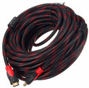 Unique HDMI to HDMI Brained Red 30M - high-quality HDMI cable designed for reliable signal transmission over long distances. It features a braided design for durability and supports HDMI version 1.4 enabling high-definition 1080p quality with a data trans