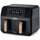 Kenwood Dual K Healthy Fry Airfryer Black- Digital LED Touch Control Panel Dual Zone Air Basket Capacity For Separate Cooking 8 Litre Total Capacity 17kg Capacity Per Basket 1700w Power 8 Preset Cooking Menus Rapid Air Circulation Time Setting Range 0-60