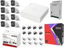 Hikvision 8 Channel DVR 2MP Camera 100M Cat6 Cable CCTV Kit - 8 × 2MP fixed mini bullet cameras with 1080p resolution up to 20m IR night vision IP67 weatherproof rating. The 4-channel DVR supports H.265 Pro+ compressionand up to 5 IP camera inputs (up to