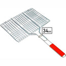 Casey Faza BBQ Rectangular Stainless Steel Medium Hand Griller 34cm Grid-Rectangular Stainless Steel Loose Lid Grill Grid Suitable For Camping Braai Easily Fold Over Boerewors Chicken Chops Kebabs And Much More. Electro Polished - Stainless Steel To Ensur