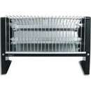 HAZ Ceramic 2 Bar Heater- Electro-Galvanized Steel Body For Durability 1 or 2 Bar Operation Ceramic Heating Element Ensures Rapid Heating Easy Cleaning Grill Built-In Tip-Over Protection For Domestic Use Only 1 Year Warranty