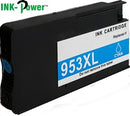Inkpower Generic Replacement Cartridge F6U16AE for HP Officejet Ink Cartridge 953XL High Yield Cyan-Page Yield 1600 Pages with 5% Coverage for use with HP OfficeJet Pro 7720 Wide Format All-in-One Printer (Y0S18A) HP OfficeJet Pro 7730 Wide Format All-in-