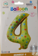 Casey 102cm Donut Balloon Number 4 -