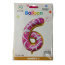 Casey 102cm Donut Balloon Number 6 -