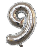 Casey 102cm Silver Balloon Number.9