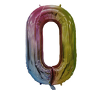 Casey 102cm Rainbow Balloon Number 0 -