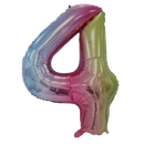 Casey 102cm Rainbow Balloon Number 4 -