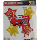 Casey 5pc Red Cars Themed Birthday Balloon Set -