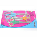 Casey 3 pc Multicolour Household Scissor Pack - Hardened blade light weight Multipurpose Household Scissors Stainless steel Sizes 1417 and 22cm Out of box Failure warranty