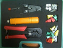 Netix Basic Network Installation Toolkit- 8P8C-Rj45 6P6C-Rj12 6P4C-Rj11 Modular Crimping Tool Cable Wire Stripper (3.2Mm - 9.5Mm) And Cutter For 62 6 3C 4C 5C Impact Punch Down Tool And 110 Blade 12X Mixed Colours Rubber Boots 4X Rj11 Connectors And 4X Rj