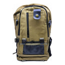Macaroni Versitas Lightweight Canvas Multipurpose Backpack - Padded shoulder straps and Back Four Main zippered compartments Top Grip Handle Dual Exterior Mesh Side pockets Mobile phone Pocket – Brown Poly Bag 1 year Limited Warranty