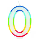 Casey 7cm Multicolor Numerical Birthday Candle Nr.0