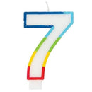 Casey 7cm Multicolor Numerical Birthday Candle Nr.7