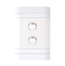 Lesco Flush Cover with 2 Lever 2 Way Switch - Voltage: 220-240V Amperage: 16A Height: 100mm Width: 50mm Material: Polycarbonate Colour White Sold as a Single unit 3 Months Warranty