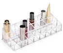 Casey Glam Guru Lipstick Shelf Organiser- Clear Acrylic Tabletop 24 Lipstick Shelf Organiser For Bedroom and Bathroom Clear